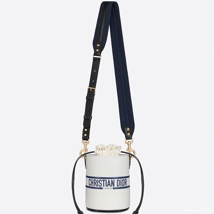 Cheap Small Bucket Bag Smooth Vibe Dior White Calfskin 0721 Luxury